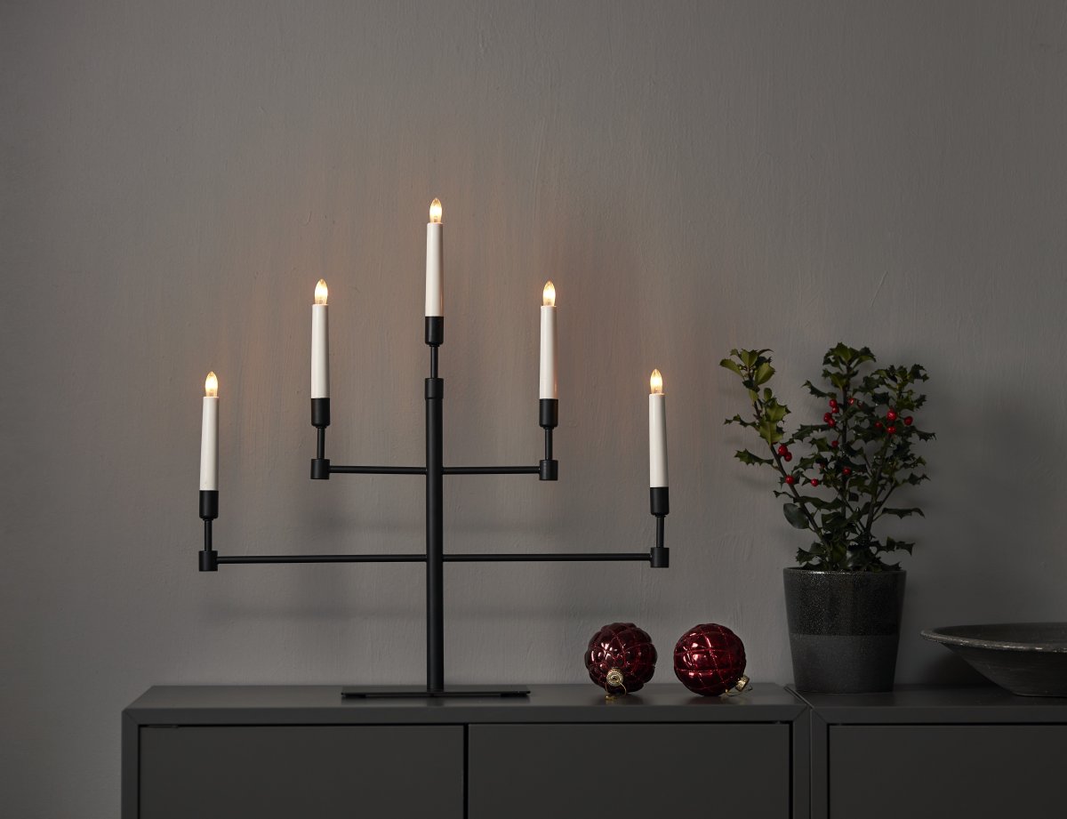 Vide Schwarz Von Star Trading - Dekorieren Sie damit zur Advents- und Weihnachtszeit, stellen Sie es ins Fenster oder auf ein Sideboard.