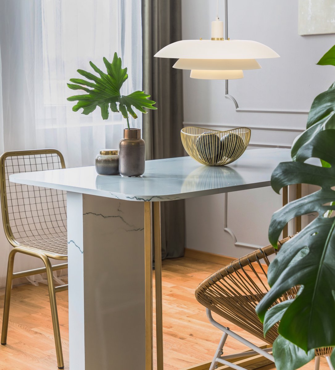 Epsilon 1 Ø45 Weiß hängelampe Von Aneta Lighting - EPISLON klassische K&uuml;chenpendelleuchte aus wei&szlig; lackiertem Metall.