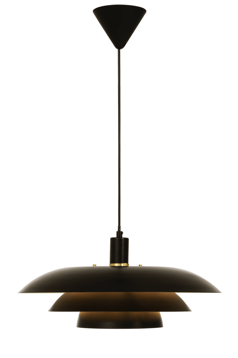 Epsilon Ø45 Schwarz hängelampe Von Aneta Lighting - EPISLON klassische K&uuml;chenpendelleuchte aus schwarz lackiertem Metall.