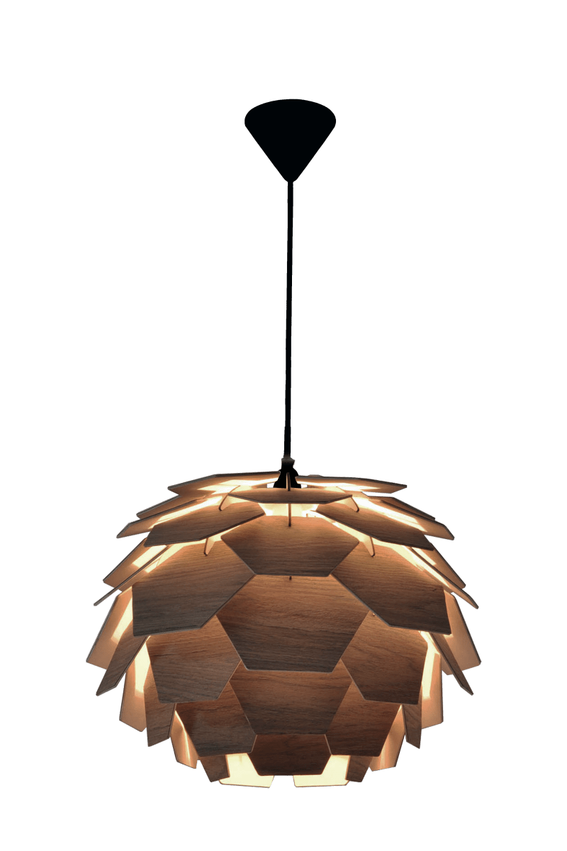 Carpatica Ø40 Brauner Fleck hängelampe Von Aneta Lighting - Der Deckenbaldachin ist aus weißem Kunststoff zur Hakenaufhängung und mit Klemmleiste ausgestattet.