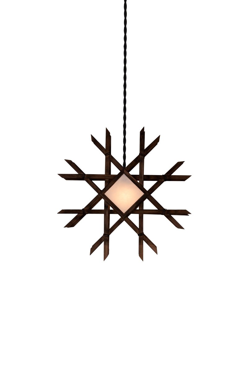 Lea Ø45 Braun Von Globen Lighting - Die Lampe ist handgefertigt und hat ein traditionelles Aussehen mit Elementen von Japandi.