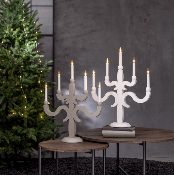 Canna Beige Von Star Trading - Der Kerzenst&auml;nder spendet ein angenehmes Licht und schafft eine gem&uuml;tliche Atmosph&auml;re.