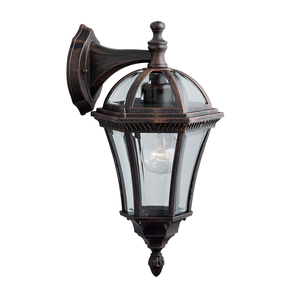 Capri Braun außenlampe Von Searchlight - Es besteht aus Aluminium und klarem Glas und ist sowohl langlebig als auch stilvoll – Perfekt zum Beleuchten des Eingangs, der Veranda oder des Gartens.