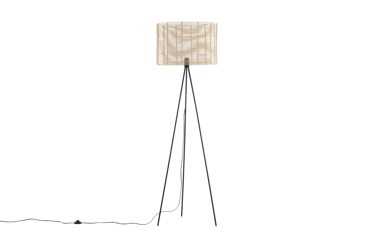 Fence Schwarz stehlampe Von Venture Design - Mit seinem modernen und zeitlosen Design ist es ein stilvolles Einrichtungsdetail im Wohn- oder Schlafzimmer.