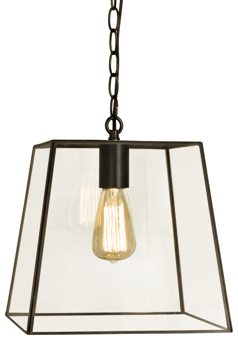 Diplomat 28cm Schwarz hängelampe Von Aneta Lighting - DIPLOMAT, leicht zu platzierende Deckenleuchte aus schwarz lackiertem Metall und Glas, 60 W E27 (nicht im Lieferumfang enthalten).