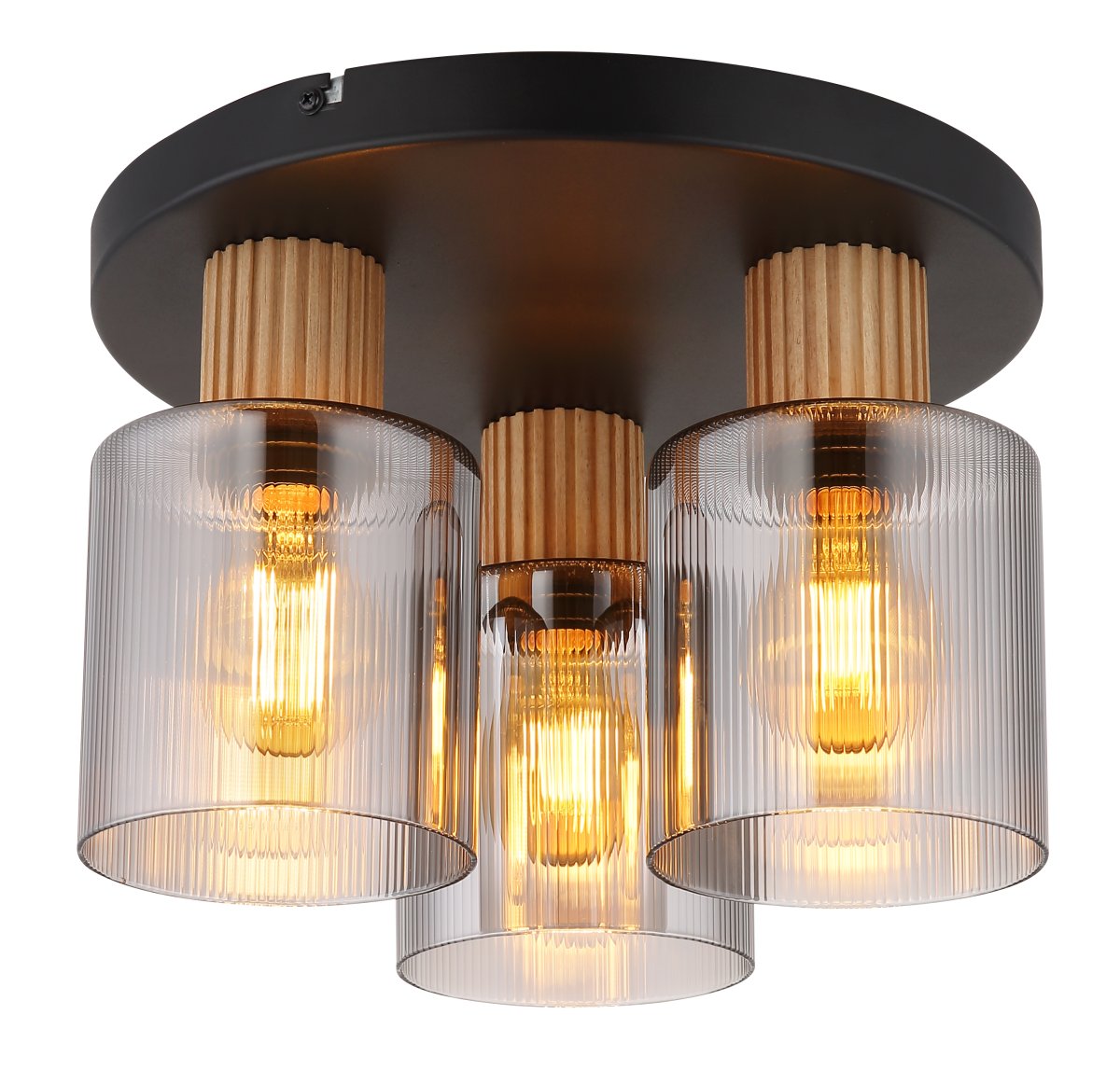 Aleidis 3 Rauchfarben deckenleuchte Von Globo Lighting - Aleidis &auml;r en modern plafond med elegant design.