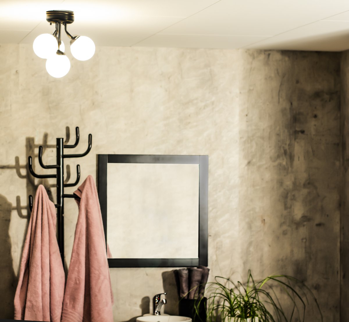 Nicosia Ø26 Schwarz badezimmerlampe Von Aneta Lighting - 4 x 25 W G9, nicht im Lieferumfang enthalten.