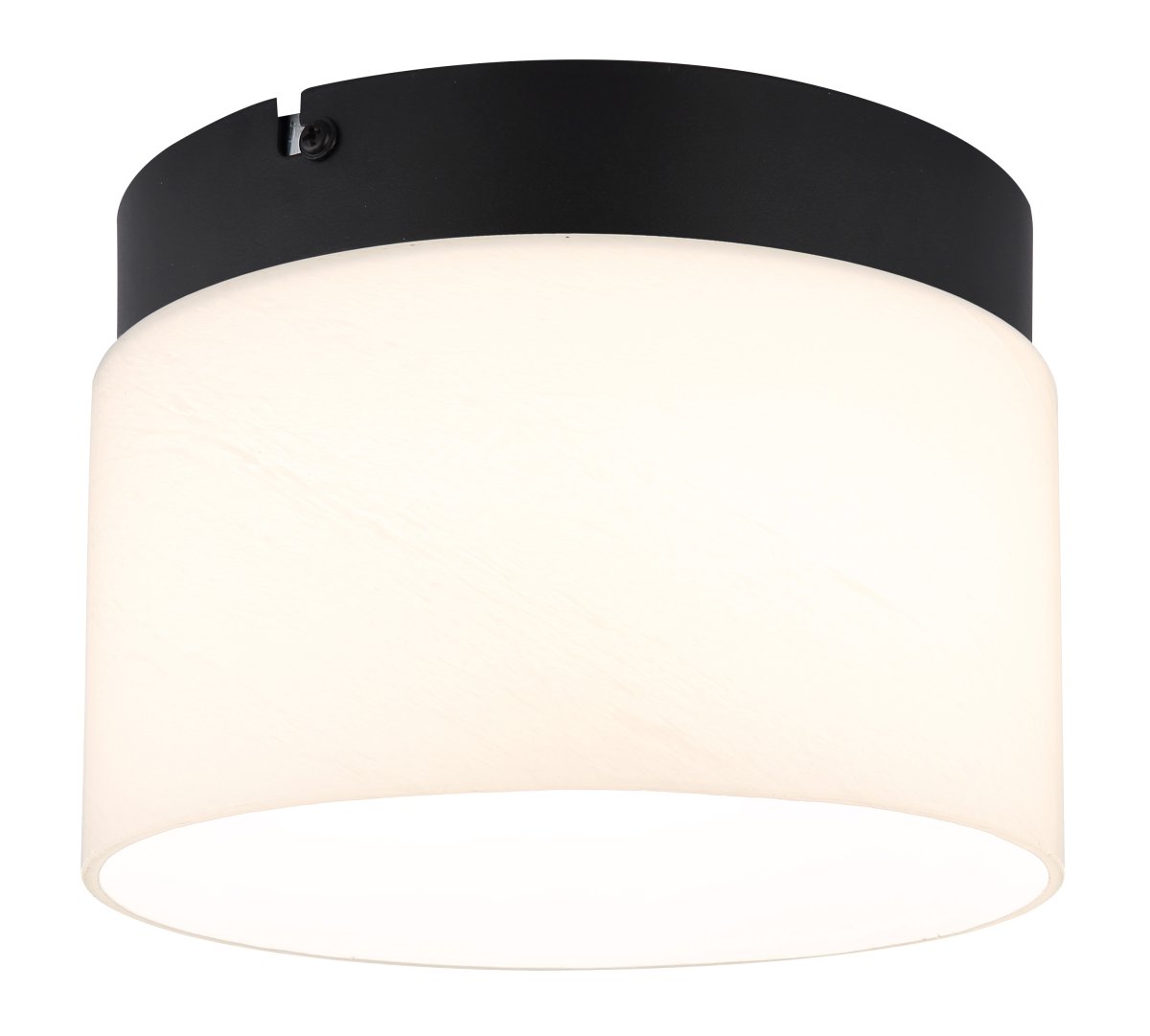 Trenton Ø20 Weiß deckenleuchte Von Globo Lighting - Med sin runda sk&auml;rm i opalglas skapas en fin ljusspridning i rummet.