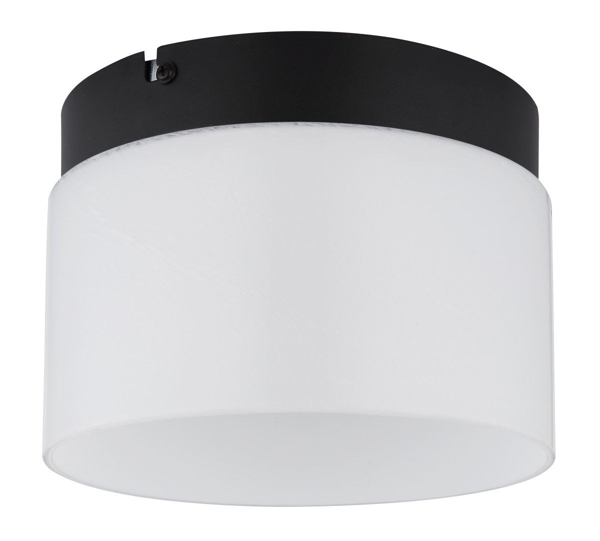 Trenton Ø20 Weiß deckenleuchte Von Globo Lighting - Med sin runda sk&auml;rm i opalglas skapas en fin ljusspridning i rummet.