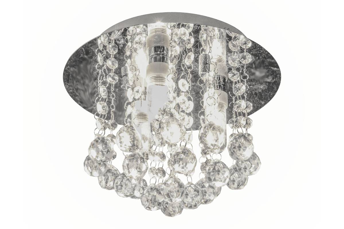 Zoombild von Nicoline Ø26 Chrom badezimmerlampe Von Aneta Lighting - Mit Schrauben an der Decke montiert und mit festem Stromanschluss versehen.