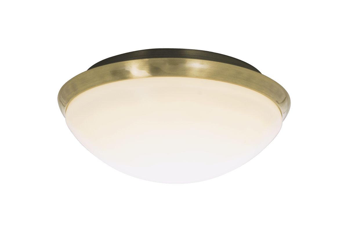 Siracusa Ø25 Mattes Messing badezimmerlampe Von Aneta Lighting - Die Leuchte wird mit Schrauben an der Decke befestigt und der Stromanschluss ist fixiert.