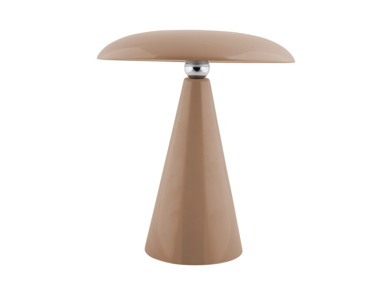 Phoebe LED 26cm Braun tragbare Von Leitmotiv - Die Leuchte ist über die Touch-Taste auf dem Bildschirm in drei Stufen dimmbar und bietet nach vollständiger Aufladung bis zu 8 Stunden Licht.