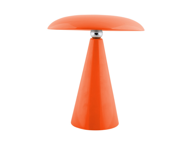 Phoebe LED 26cm Orange tragbare Von Leitmotiv - Die Leuchte ist über die Touch-Taste auf dem Bildschirm in drei Stufen dimmbar und bietet nach vollständiger Aufladung bis zu 8 Stunden Licht.