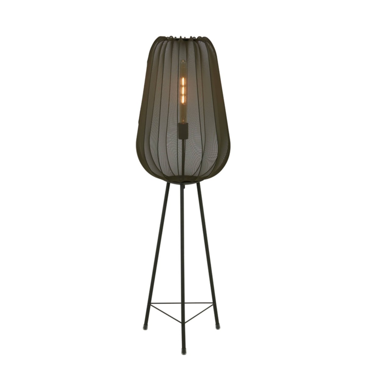 Plumeria Dunkelgrün stehlampe Von Light & Living - Es empfiehlt sich, es im Wohnzimmer zu platzieren, da es nicht nur für eine gemütliche Beleuchtung sorgt, sondern auch ein stilvolles Einrichtungsdetail darstellt.