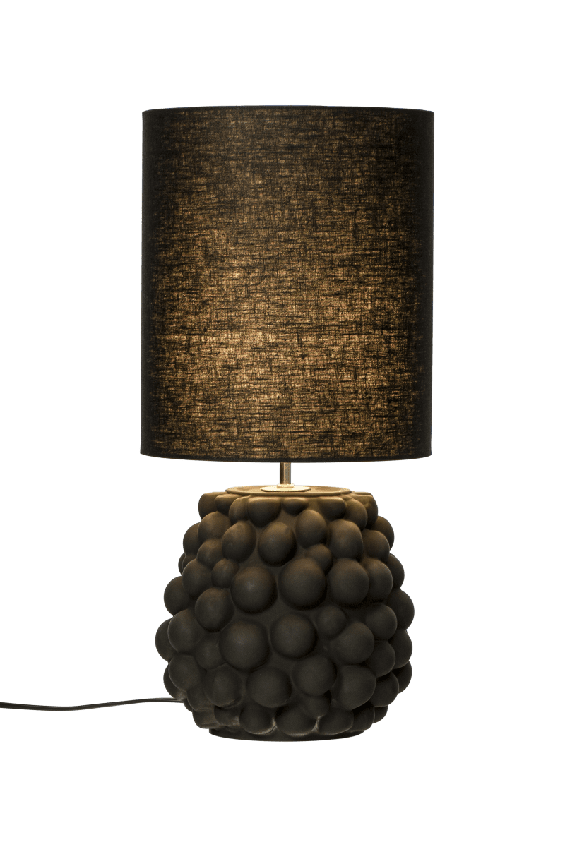 Bubbles 48cm Schwarz tischlampe Von Aneta Lighting - Mit Textilschirm, der für ein sanftes und angenehmes Licht sorgt.