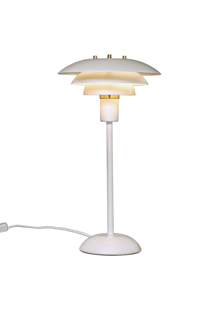 Epsilon 37cm Weiß tischlampe Von Aneta Lighting - Durch den kleinen Bildschirm eignet es sich beispielsweise für den Einsatz im Fenster oder auf einem Regal.
