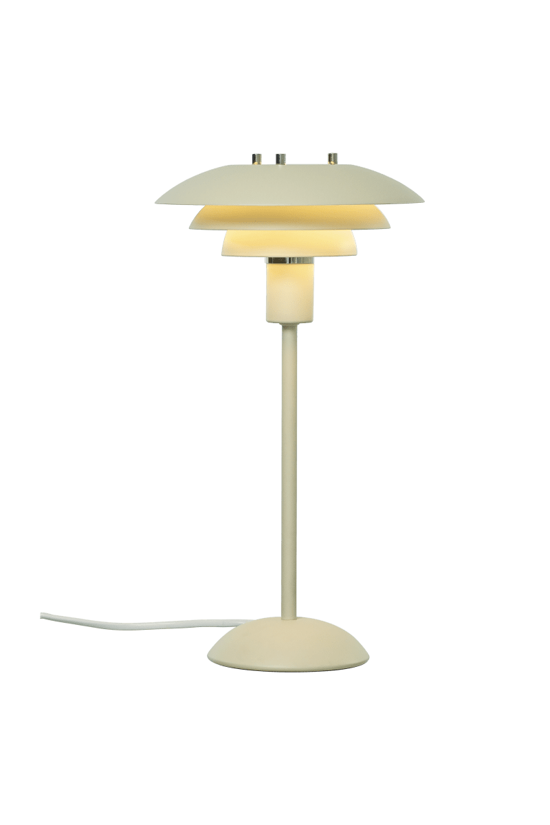 Epsilon 37cm Beige tischlampe Von Aneta Lighting - Durch den kleinen Bildschirm eignet es sich beispielsweise für den Einsatz im Fenster oder auf einem Regal.