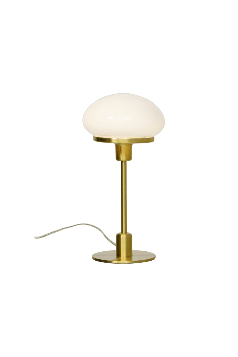 New August 36cm Mattes Messing tischlampe Von Aneta Lighting - Neue stilvolle Tischlampe von August in einem klassischen Modell mit modernerem Design.