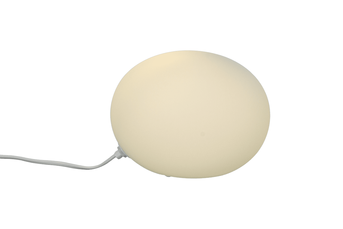 Globus 14cm Opal tischlampe Von Aneta Lighting - Globus-Tischleuchte aus opalweißem Glas mit einer Lichtquelle im Inneren der Glaskugel, die dekoratives und gemütliches Licht spendet.