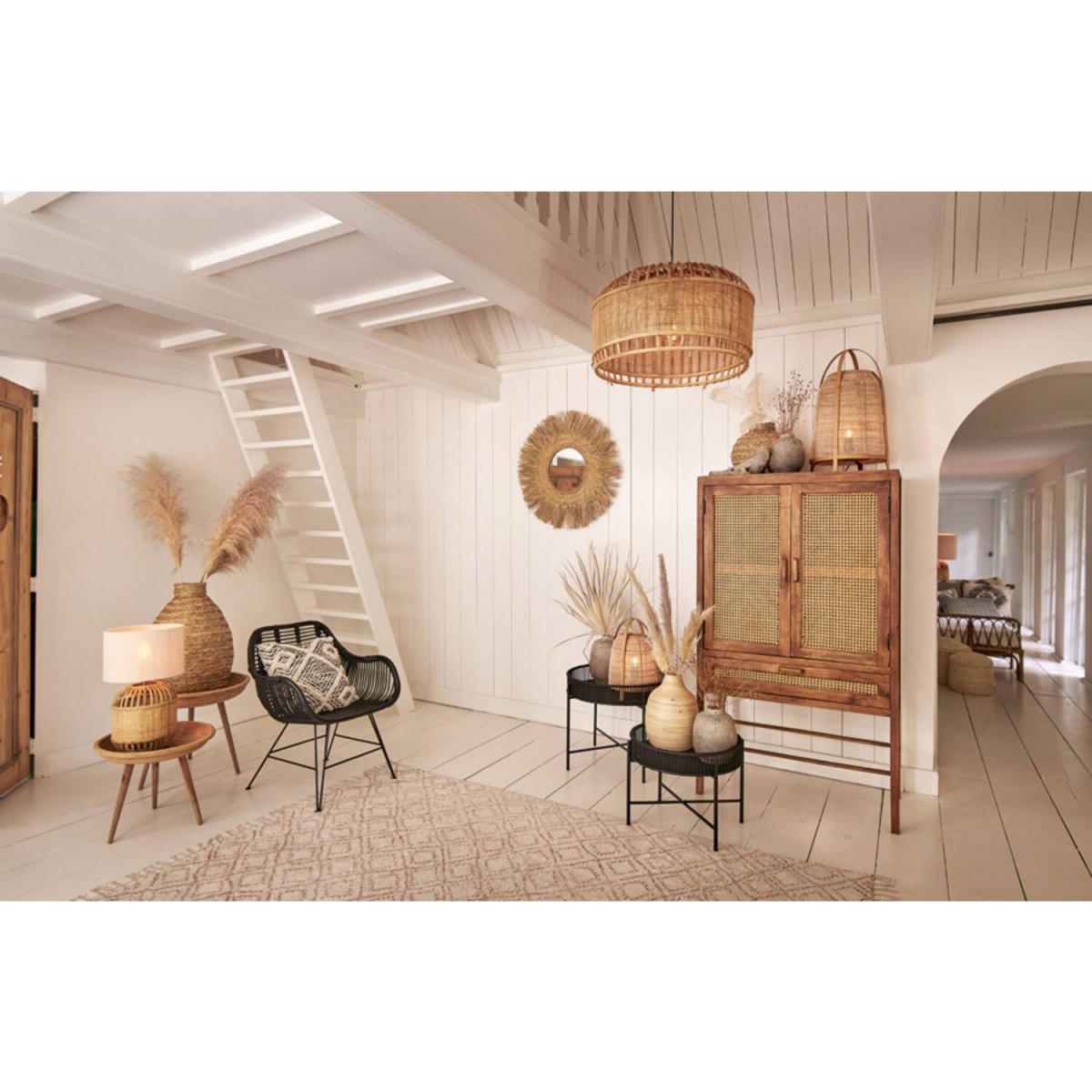 Jacinto 60cm Natur tischlampe Von Light & Living - Schaffen Sie eine warme und harmonische Atmosphäre mit Jacinto, einer stilvollen Lampe aus Bambus und Leinen.