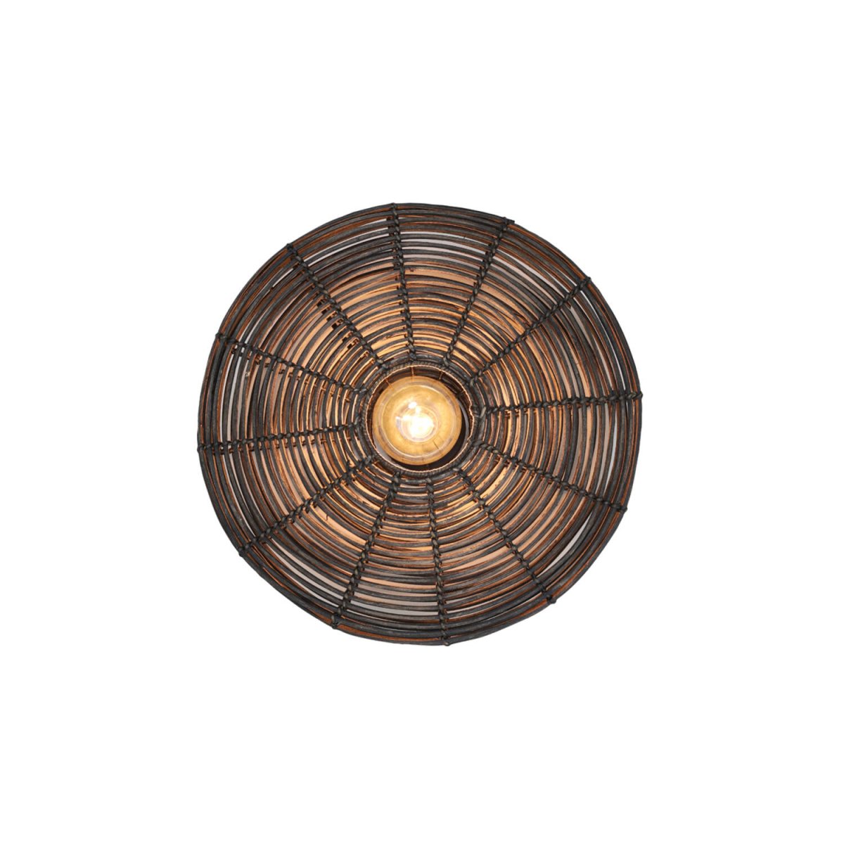 Mataka Ø50 Dunkelbraun wandlampe Von Light & Living - Verleihen Sie Ihrem Zuhause mit Mataka, einer Wandlampe aus dunkelbraunem Rattan, eine warme und einladende Atmosphäre.