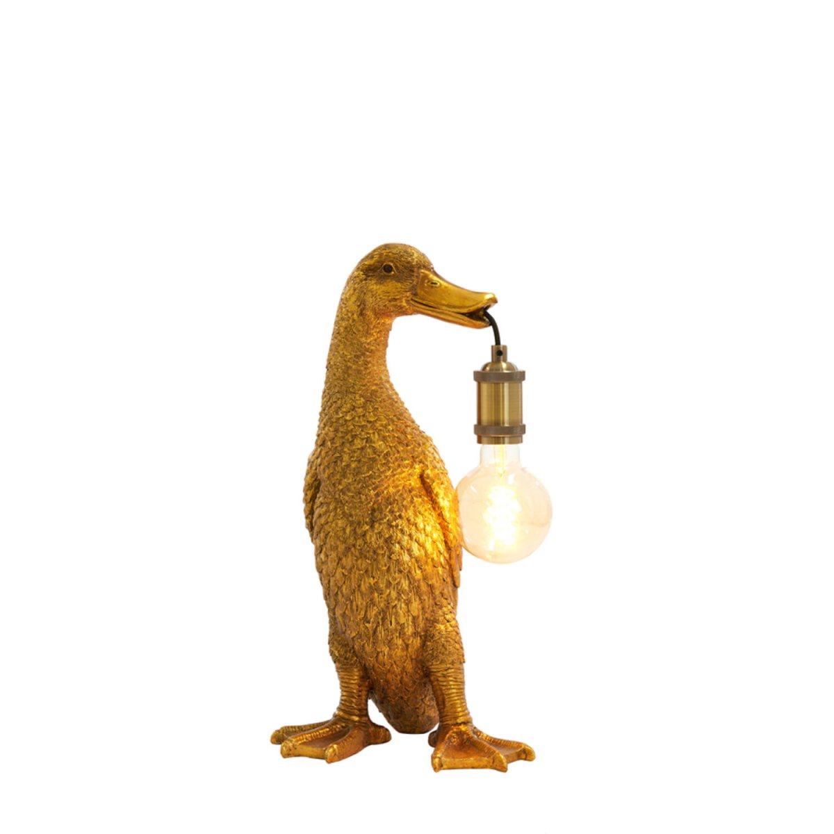 Duck 48cm Antikes Gold tischlampe Von Light & Living - Lassen Sie Duck zu einem charmanten Blickfang in Ihrem Zuhause werden!