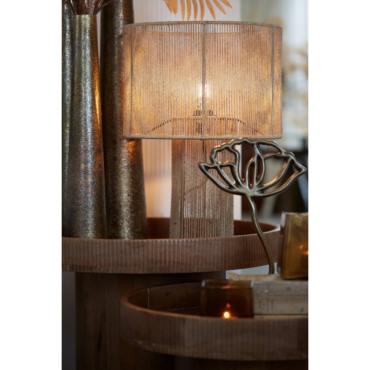 Lavatera 50cm Natur tischlampe Von Light & Living - 