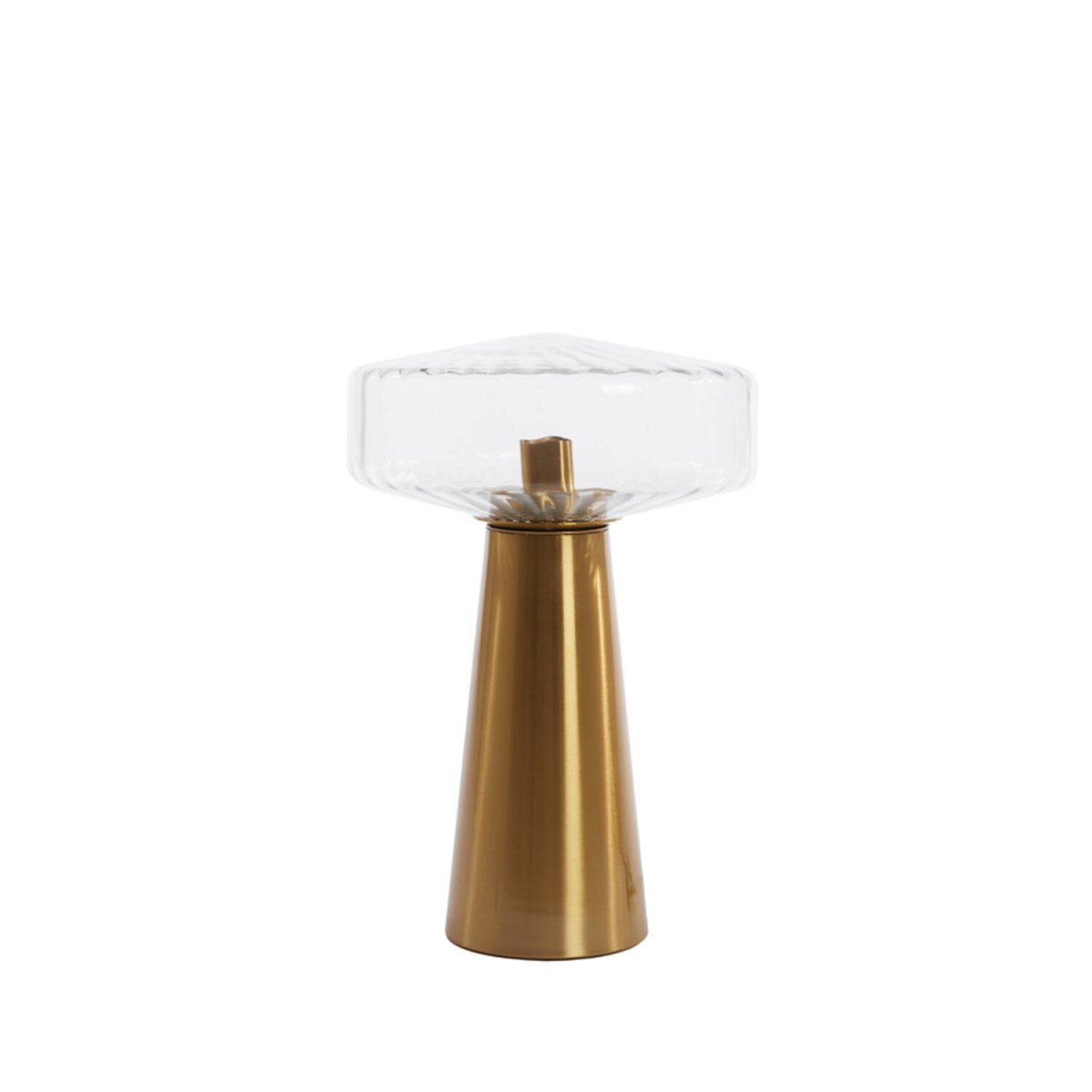 Pleat 45cm Gold/klar tischlampe Von Light & Living - 