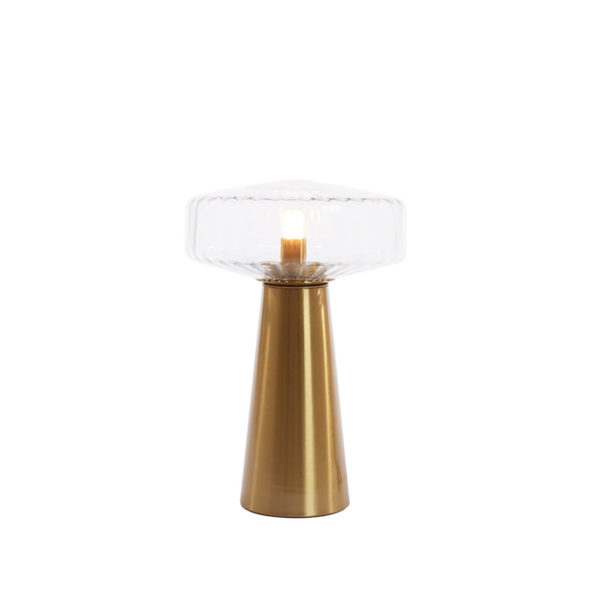 Pleat 45cm Gold/klar tischlampe Von Light & Living - 