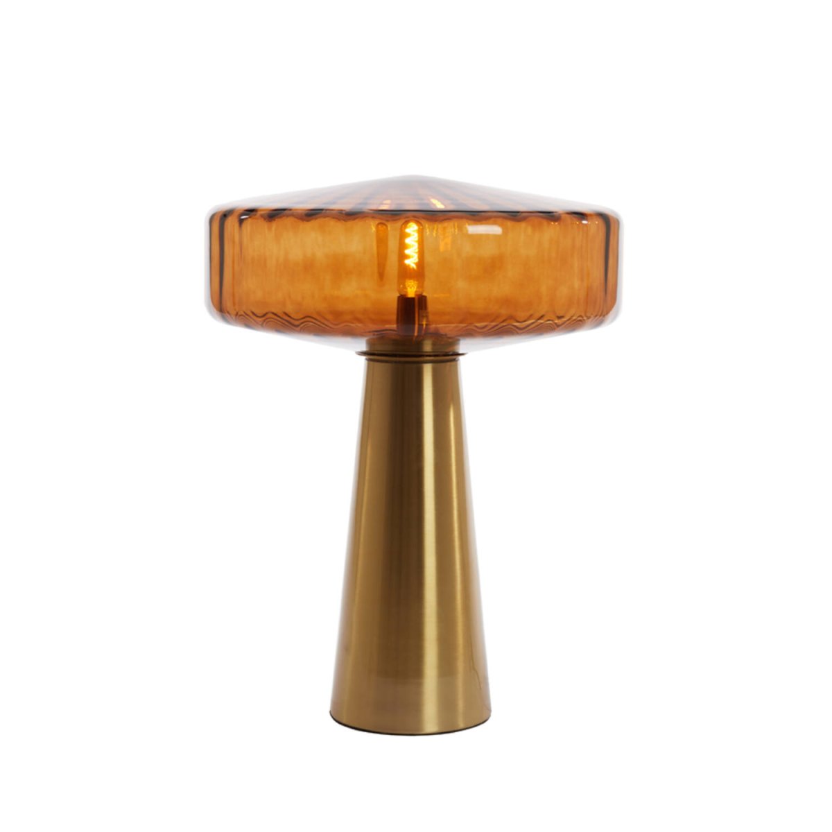 Pleat 53cm Gold/Braun tischlampe Von Light & Living - 