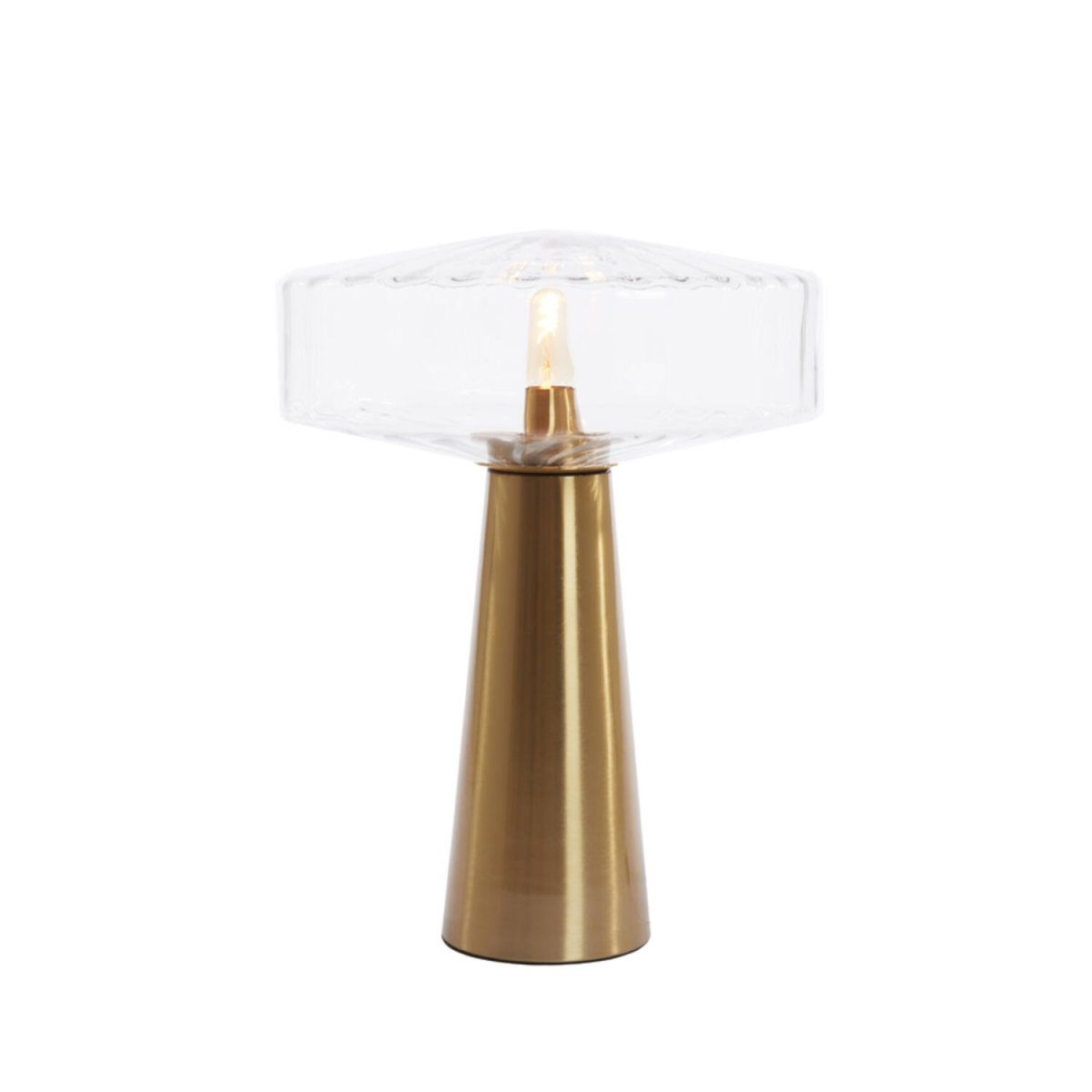 Pleat 53cm Gold/klar tischlampe Von Light & Living - 
