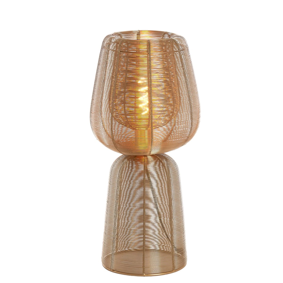 Aboso 54cm Gold tischlampe Von Light & Living - Ihre einzigartige Form verleiht ein modernes und elegantes Ambiente und passt perfekt in jedes Interieur im industriellen und skandinavischen Stil.