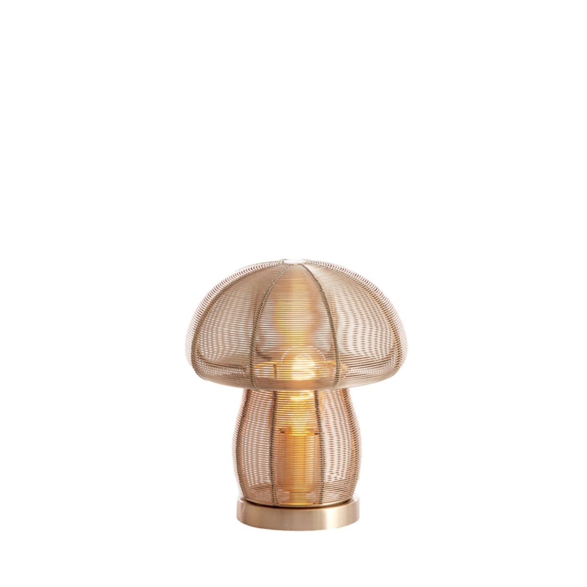 Mushroom 24cm Gold tischlampe Von Light & Living - Ihre pilzförmige Gestalt verleiht ihr eine einzigartige und stilvolle Note und sorgt für einen Hauch von Luxus und Verspieltheit im Raum.