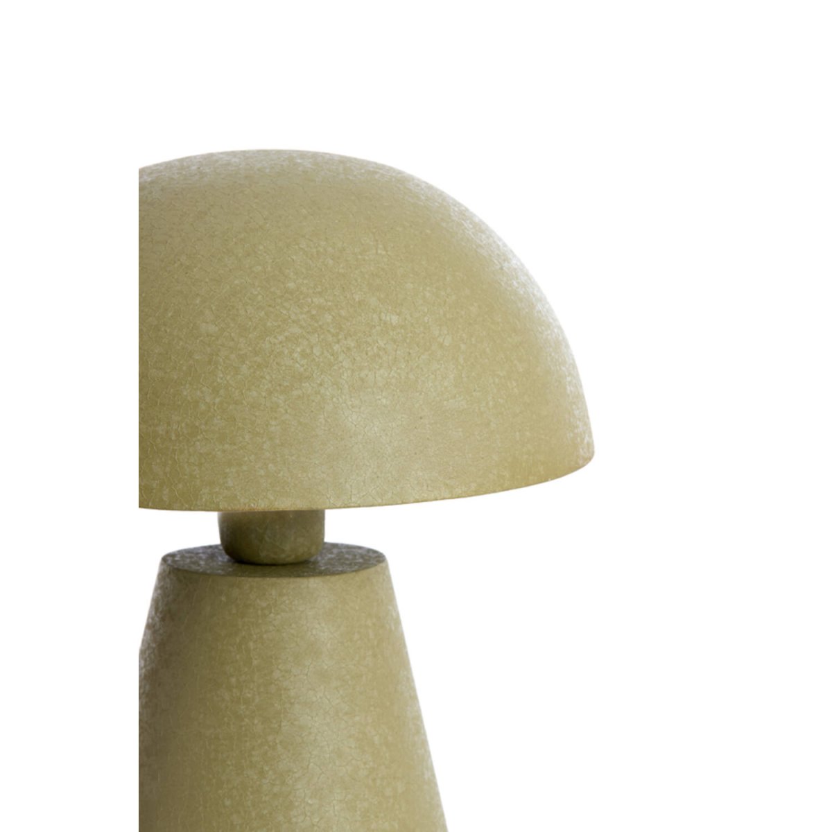 Surrina 40cm Grün tischlampe Von Light & Living - Surrina ist eine stilvolle Tischleuchte aus Metall mit modernem, pilzf&ouml;rmigem Design und einer wundersch&ouml;nen, matten olivgr&uuml;nen Farbe.