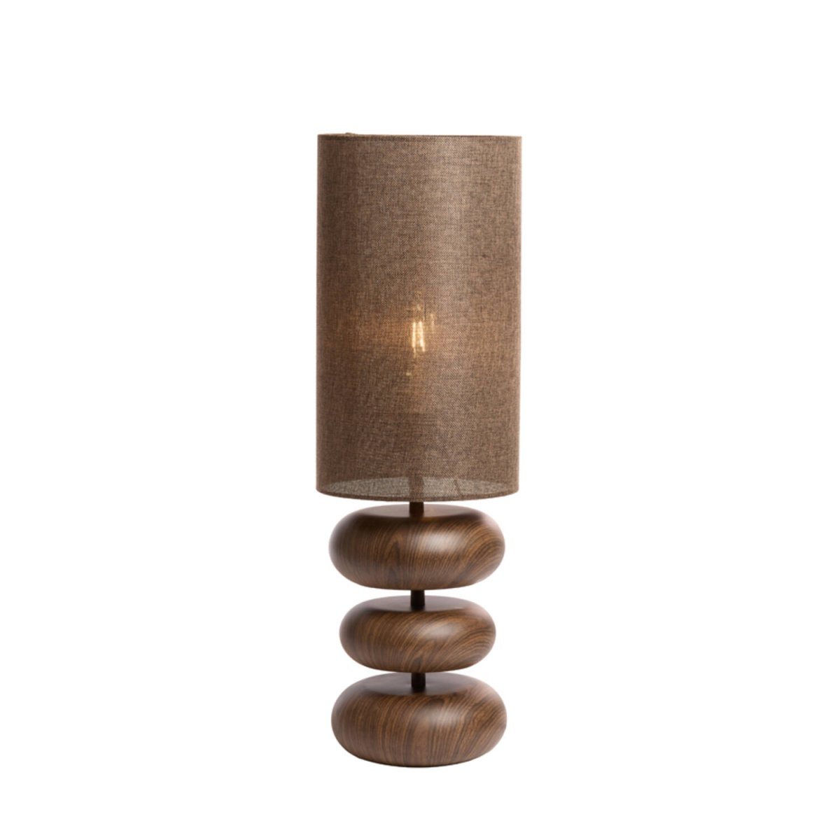 Danialo 67cm Braun tischlampe Von Light & Living - Die harmonische Materialkombination schafft eine warme und einladende Atmosphäre – perfekt für skandinavische oder Boho-Einrichtungen.