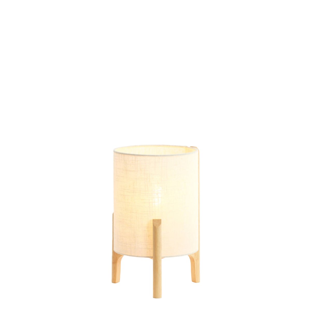 Litto 33cm Weiß tischlampe Von Light & Living - Die Kombination aus warmen Holzt&ouml;nen und dem hellen Leinenstoff verleiht der Leuchte eine harmonische und ruhige Ausstrahlung, die sich perfekt in moderne wie auch klassische Wohnr&auml;ume einf&uuml;gt.