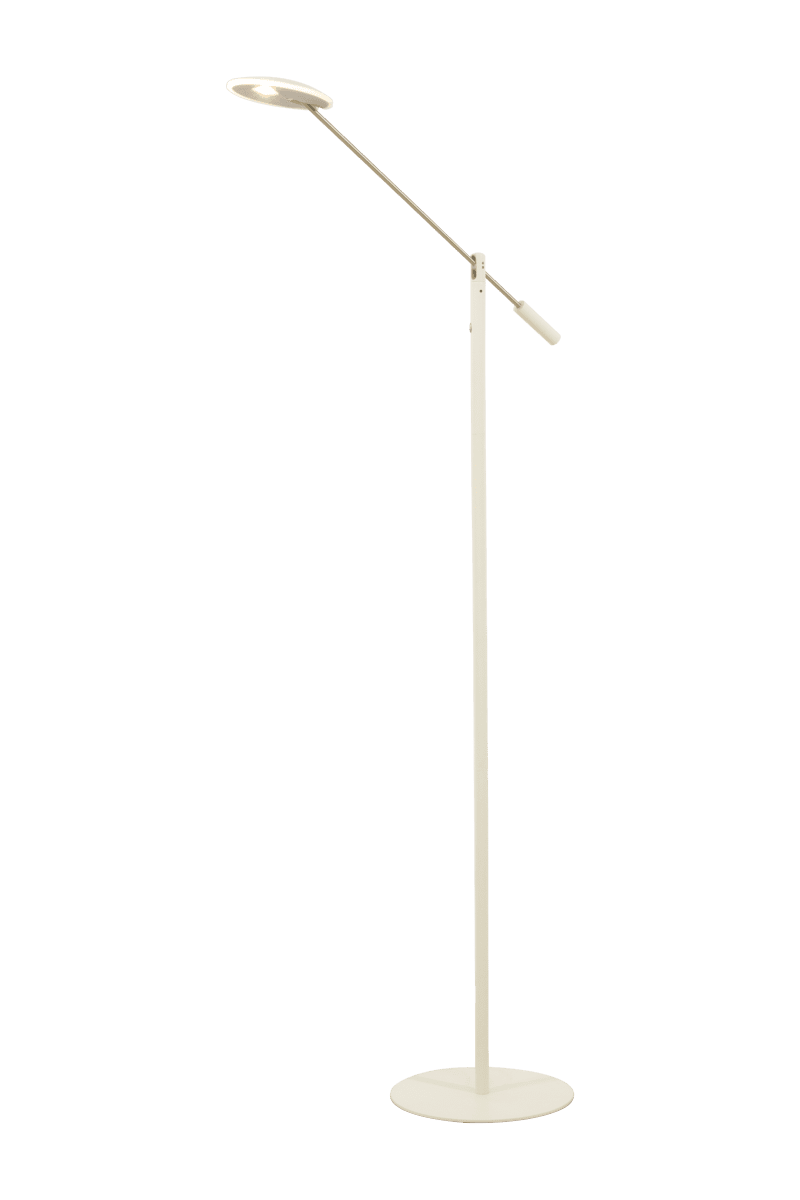 Cadiz Weiß stehlampe Von Aneta Lighting - Dies ist die Lampe für alle, die viel Licht zum Handarbeiten oder eine gute Leselampe benötigen.