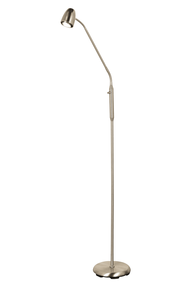 Sandnes 1 Stahl stehlampe Von Aneta Lighting - die Stange und ein verstellbarer Kopf.