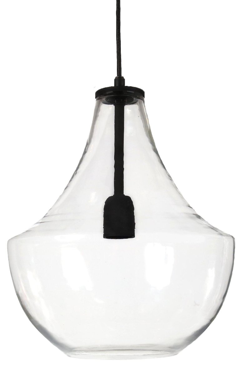 Hamilton Ø30 Transparent hängelampe Von PR Home - Die Deckenleuchte Hamilton aus klarem handgefertigtem Glas und mattschwarzem Metall ist in zwei Gr&ouml;&szlig;en erh&auml;ltlich.