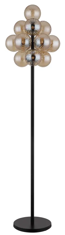 Conor Bernstein stehlampe Von Globo Lighting - Den stilrena kombinationen av metall och glas skapar en sofistikerad och trendig look som passar perfekt i b&aring;de moderna och klassiska interi&ouml;rer.