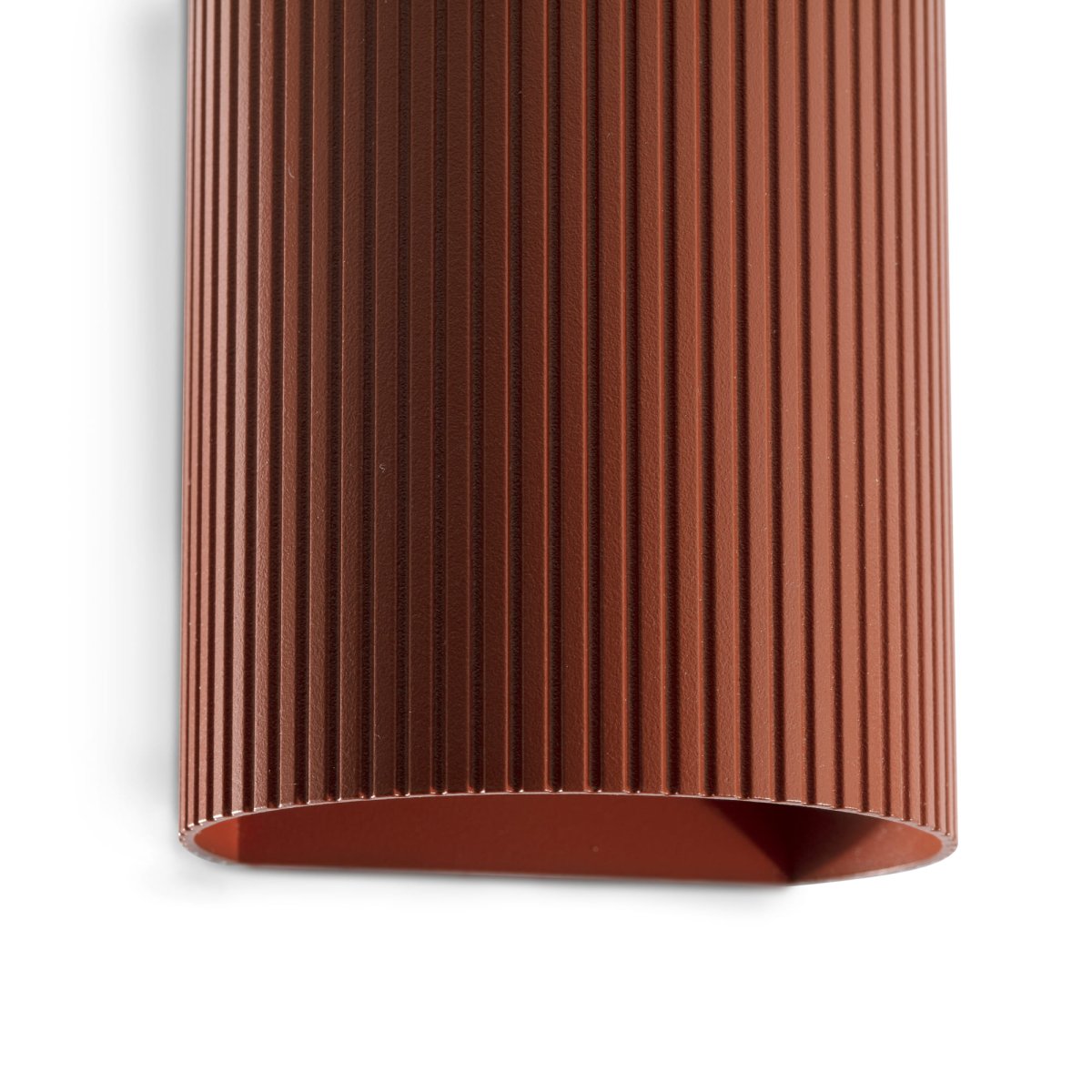 Sole 10cm Terrakotta geriffelt wandlampe Von Faro Barcelona - Erh&auml;ltlich in zwei Gr&ouml;&szlig;en und mit Lichtaustritt in eine oder zwei Richtungen &ndash; perfekt f&uuml;r Flure, Treppenh&auml;user und kleinere R&auml;ume.