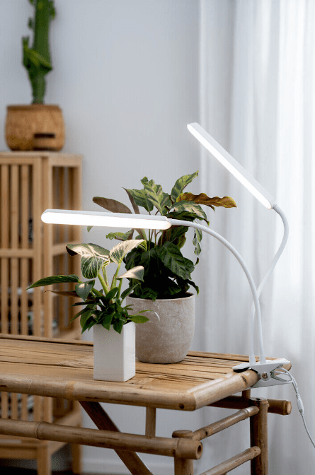 Pflanzenlampe Tulip Weiß Von Airam - Die Leuchte kann an einer Tischplatte mit einer Dicke von 30-35 mm befestigt werden.