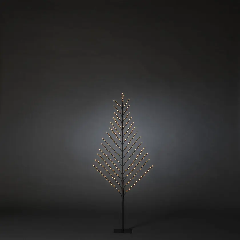 2D Schwarzes Holz 150cm Schwarz Von Konstsmide - Modern und stilvoll &ndash; Dieser 2D-Draht aus schwarzem Metall verbindet Minimalismus mit Winterzauber.