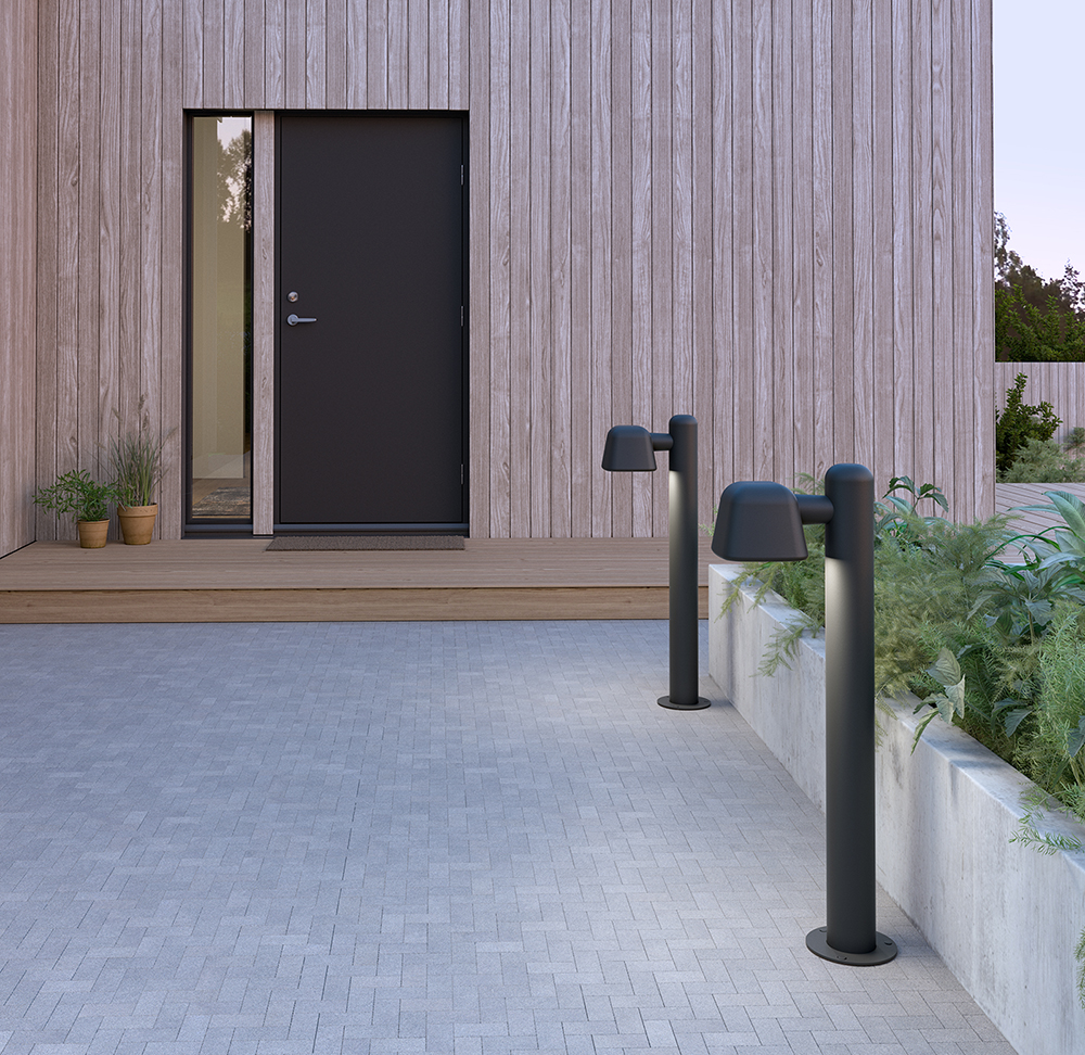 Boo 90cm Schwarz pollarleuchten Von Belid - Farbtemperatur und -st&auml;rke k&ouml;nnen zudem durch die Auswahl von Lumen und Kelvin angepasst werden.