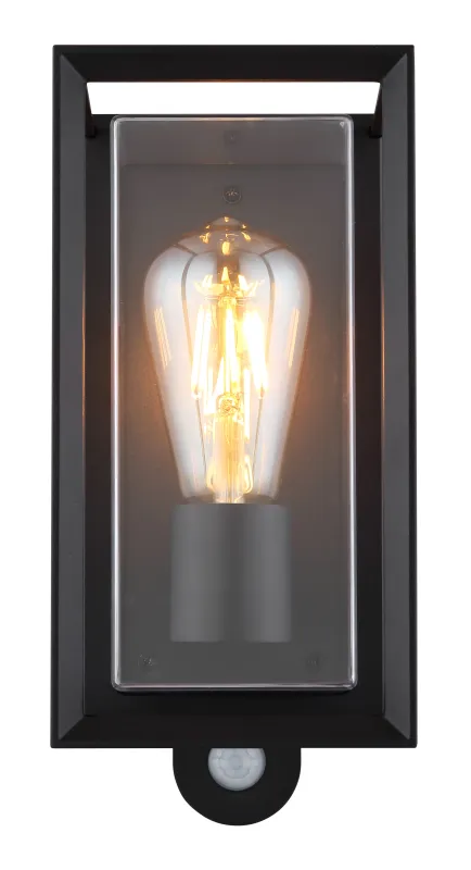 Logana Schwarz außenlampe Von Globo Lighting - Med sin rektangul&auml;ra design och unika ljusspridning kombinerar den stil och funktion.
