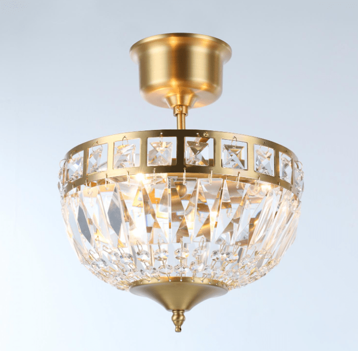 Flores Ø25 Gebürstetes Messing kristall Von Norrsken Design - Die handgeschliffenen K9-Kristalle der Klasse 1 erzeugen einen spektakulären Glanz und ein wunderschönes Lichtspiel, das jeden Raum in eine funkelnde Oase verwandelt.