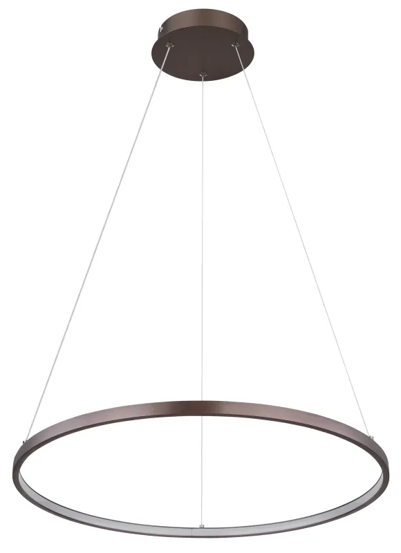 Ralph Ø60 Braun hängelampe Von Globo Lighting - Med en diameter p&aring; 60 cm och en h&ouml;jd p&aring; 120 cm blir den en stilfull blickf&aring;ngare.