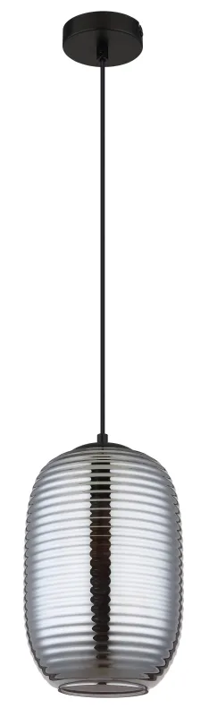Jefrey Ø20 Rauchfarben hängelampe Von Globo Lighting - Denna eleganta taklampa &auml;r utrustad med en rund kupa i r&ouml;kf&auml;rgat glas.