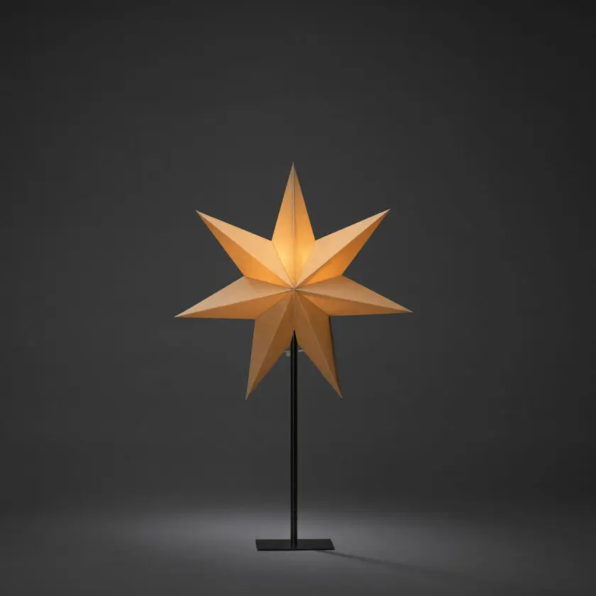 Papierstern Ø40 Beige Von Konstsmide - Schaffen Sie eine warme und einladende Weihnachtsatmosph&auml;re mit diesem wundersch&ouml;nen Papierstern am Fu&szlig;.