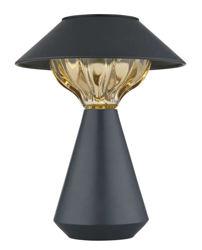 Cup LED Anthrazit solarleuchte Von Globo Lighting - Den diskreta designen sm&auml;lter in i alla milj&ouml;er och med IP44-klassning &auml;r den t&aring;lig mot v&auml;der och vind.